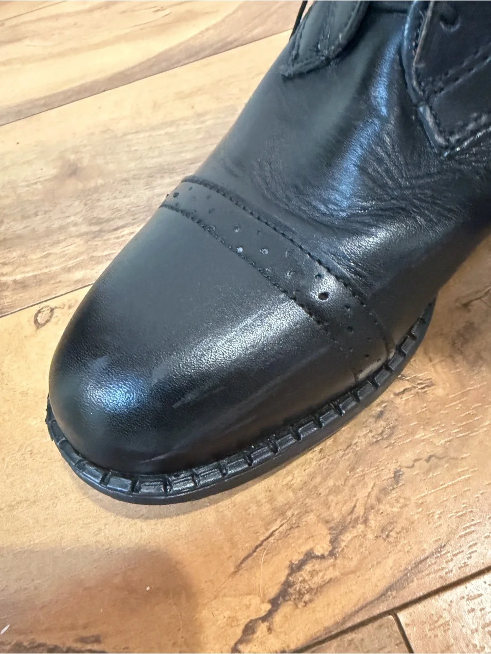 Devon Aire Leather 17” Tall Black Equestrian Laced Riding Boots Women’s Size 7.5